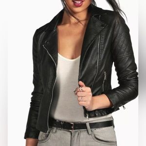 Boohoo moto faux leather jacket
